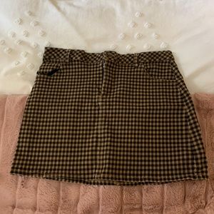 Brown and black plaid skirt. Pacsun Kendall and Kylie Collection. Size large.